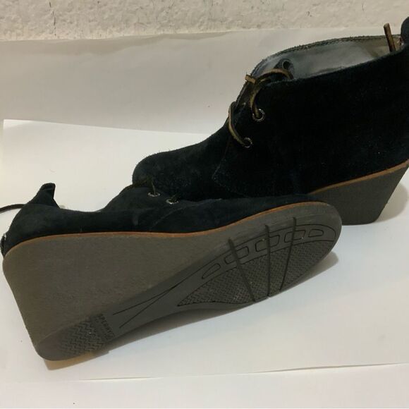 Sperry Top Sider Harlow Bootie Women's 7 Black Suede Wedge Ankle Boots 9103037 - Picture 10 of 14
